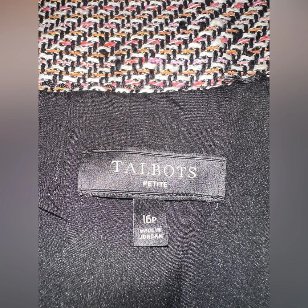 Talbots Petite Tweed Pencil Skirt Plus Size 16P Multicolor